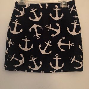 J. Crew skirt navy with anchors size 4